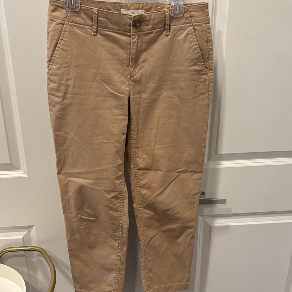 EUC LOFT Tan The Slim Chino Trousers